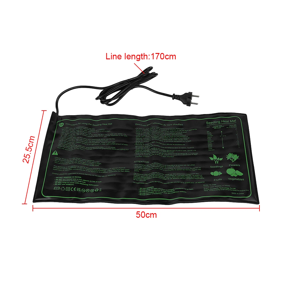 Seedling Heating Mat 50x25cm Waterproof Agriculture Tools Plant Seed Germination Propagation Clone Starter Pad seedling heat mat