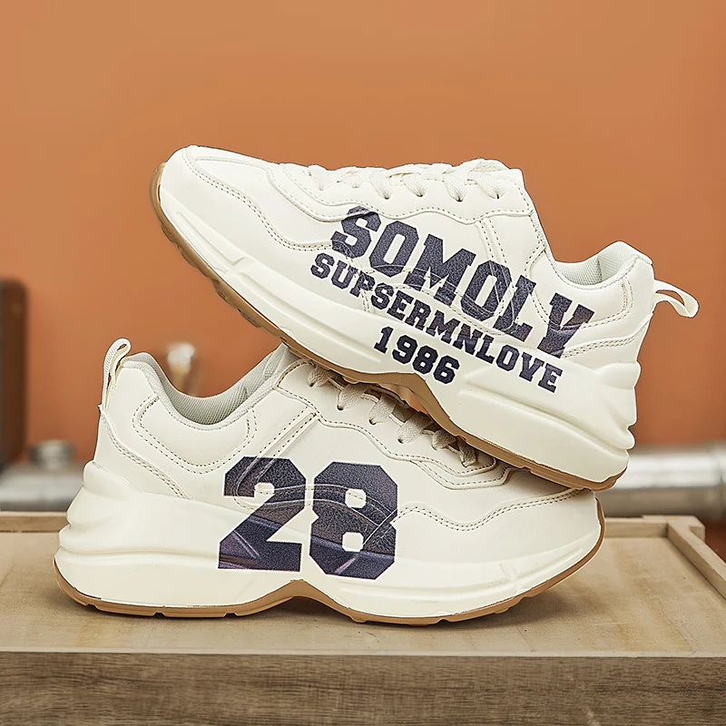 

2023 Classic Daddy Shoes Men Casual Sneakers Thick Soles Microfiber Skin (UV Digital Printing) Tenis Masculino Zapatillas Hombre