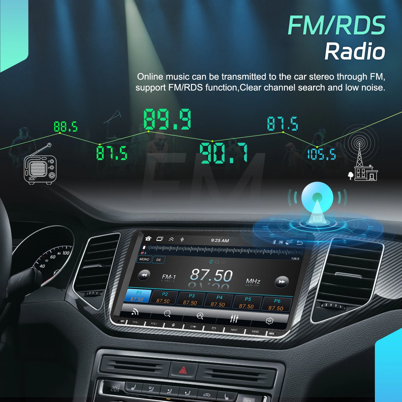 Podofo 6+128G Kabelloses Carplay Android Auto Radio für VW Passat Golf Intelligente Fahrzeugsysteme GPS-Navigation BT FM/RDS Autoradio – Detail 8