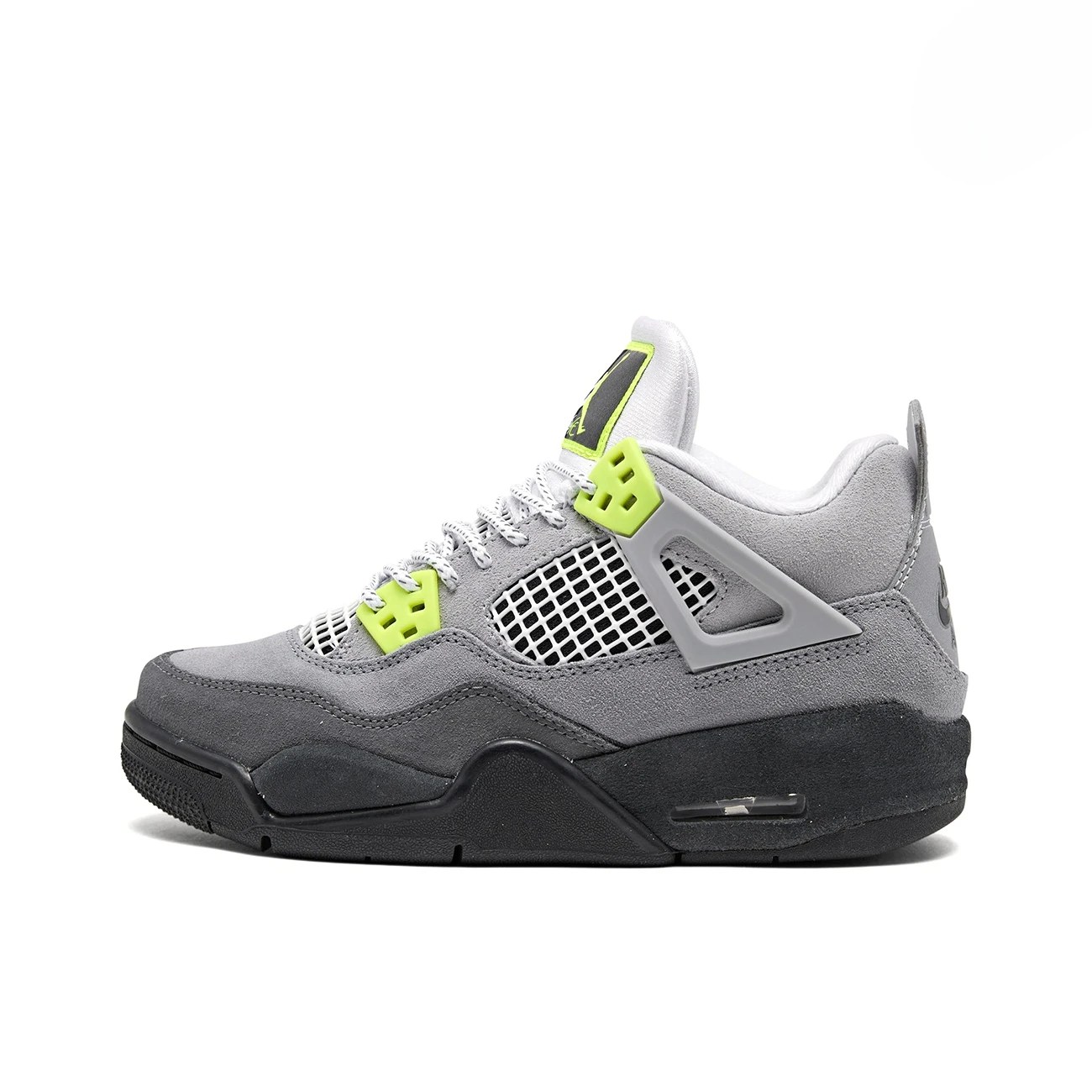 Iconic Brand Air Jordan 4 Basketball Shoes Men Height Increasing Sweat-absorpting Shock-absorbent Mid-top Basketball Shoe Grey Green