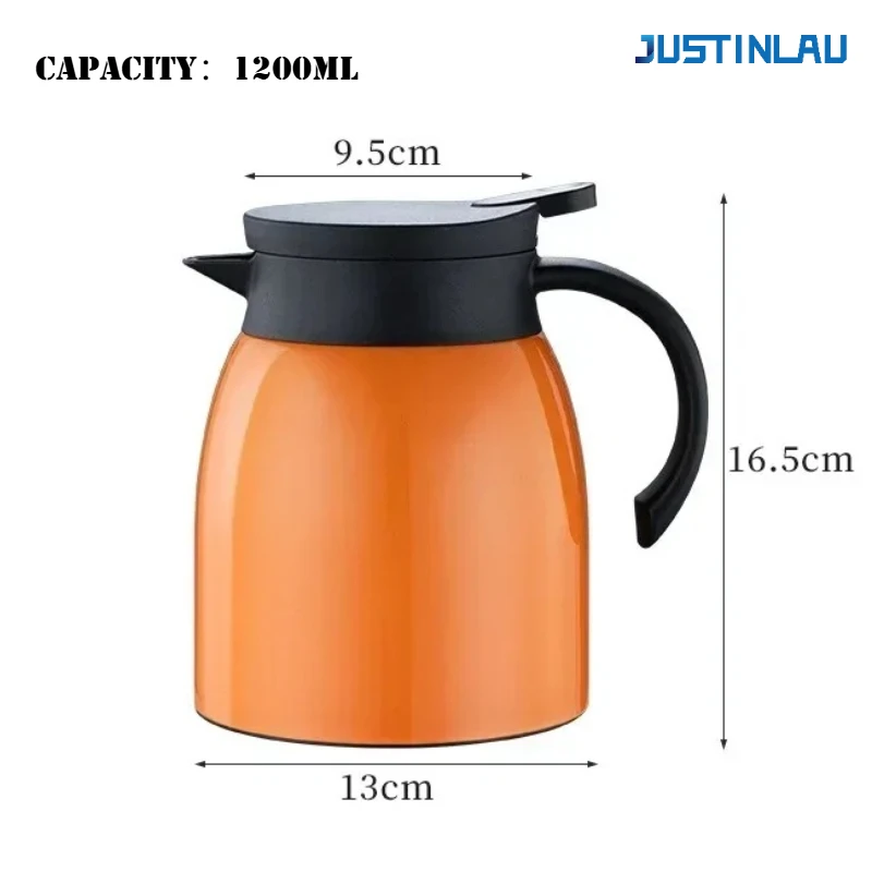 JUSTINLAU 1200 مللي إبريق شاي معزول 304 إبريق شاي...