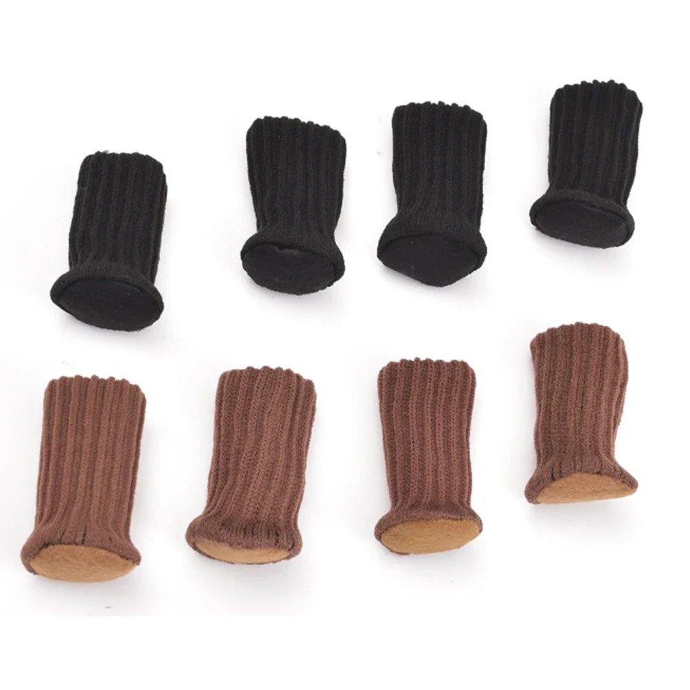 

4pcs Table Legs Socks Knitted Felt Stool Chair Leg Cover Floor Protectors Pads For Non-slip Mute Furniture Chair Leg Caps