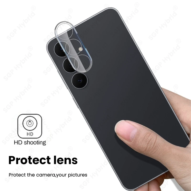 Clear 3D Curved Camera Protector with 9H Tempered Glass Lens Cover