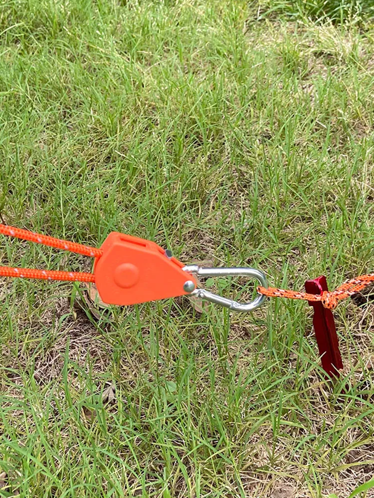 Description Picture 2 of item6 Colors 5m Reflective Camping Tent Wind Rope Tie Down Tightener Fastening Pulley Ratchet Awning Rope Buckle Rope Tent Accessory