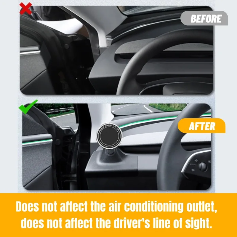 Phone Holder Magnetic Car Bracket For Tesla Model 3 Highland Driving Position Adjustable