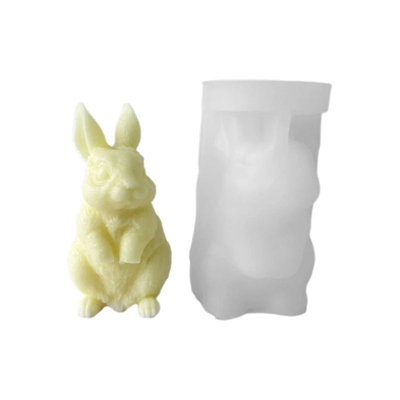 

3D Силиконовая форма в виде кролика DIY-декоративная форма для рукоделия из смолы для рукоделия, изготовления ароматизированного мыла, формы для домашнего декора