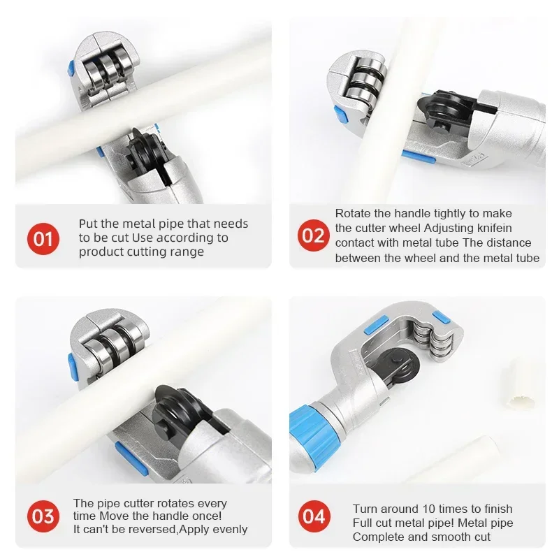 New 3-50mm Bearing Pipe Cutter Tube Shear Cutter with Hobbing Circular Blades for Copper Aluminum Stainless Steel Hand Tool 6