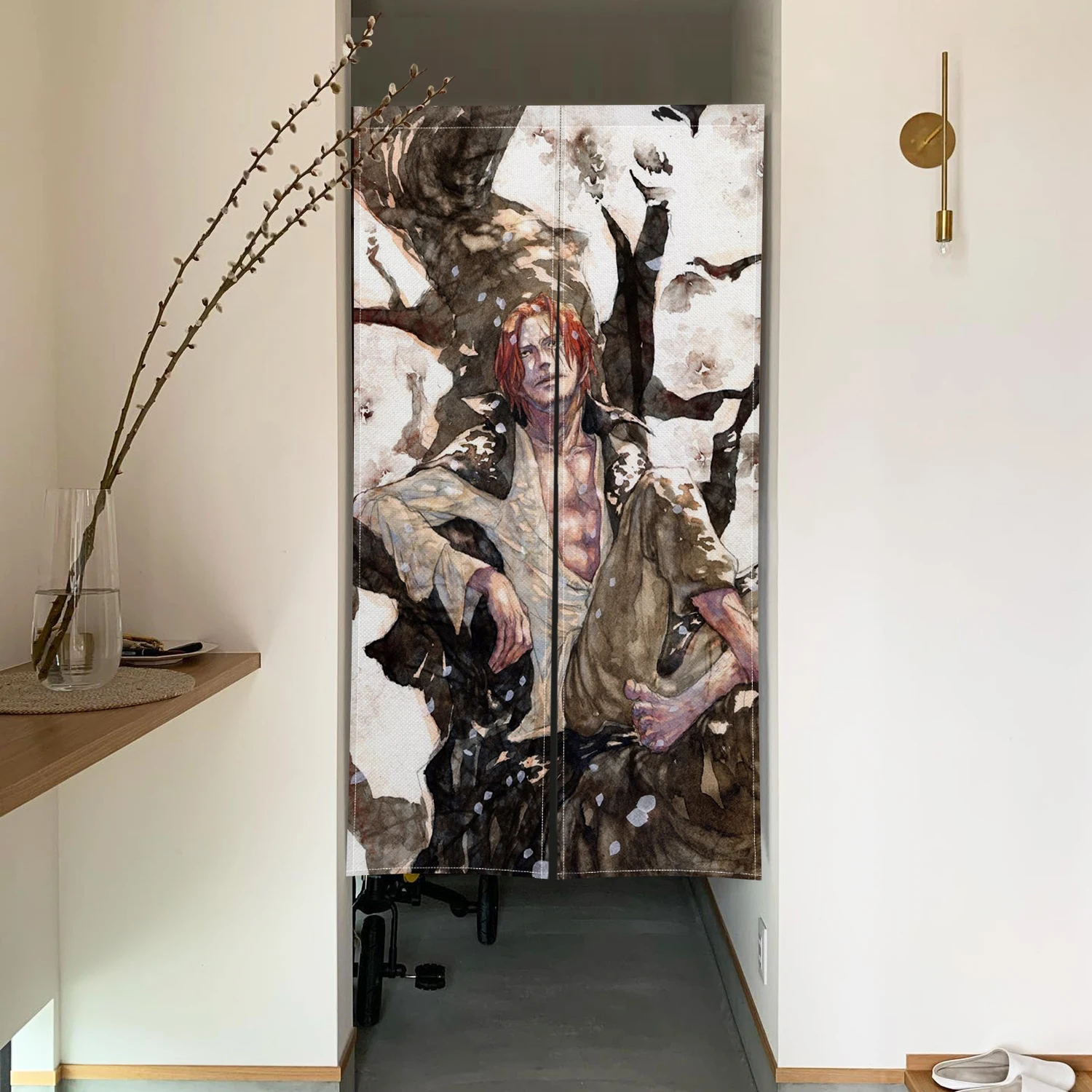 Japan Anime Characters Door Curtain Cute Painting Kitchen Room Doorway Partition Curtains Drape Entrance Hanging Half-Curtain 5