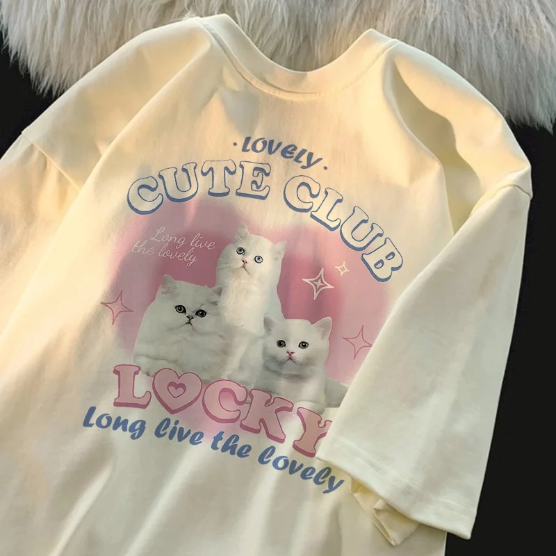 Summer Short Sleeve Women's Cute Sweet Casual T-shirt Japanese Casual Style Short Sleeve T-shirt Young Student Fashion T-shirt 1