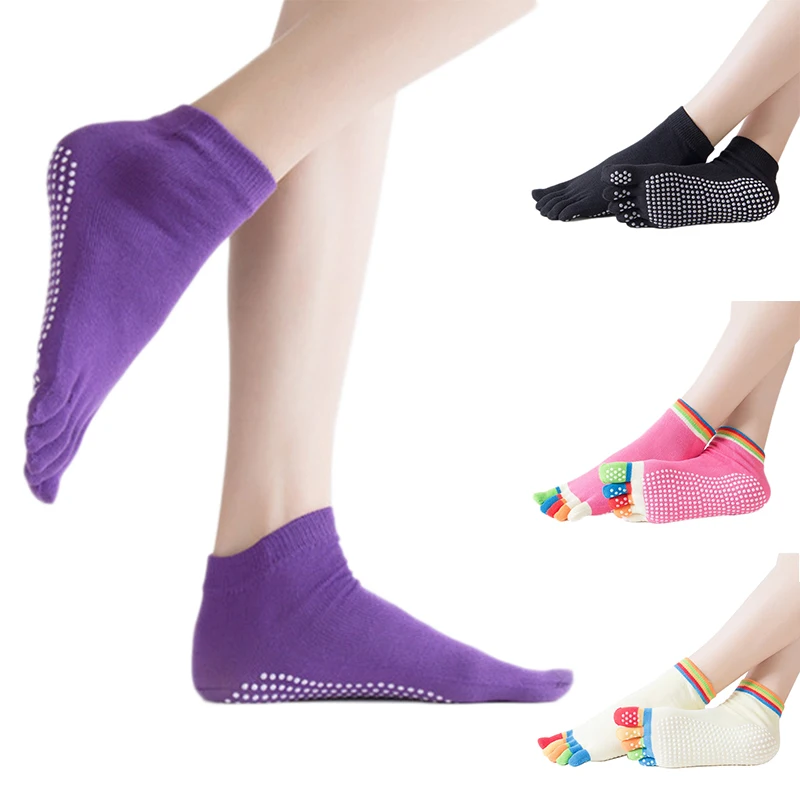 Women Anti-Slip Yoga Sock Ballte Sox Girls Ladies Pilates Colourful Five Finger Sock Ballte Fitness Gym Sport 5 Toe Elastic Sock 20 S410f4a6b86ec4056a4a9a6edd742920dI