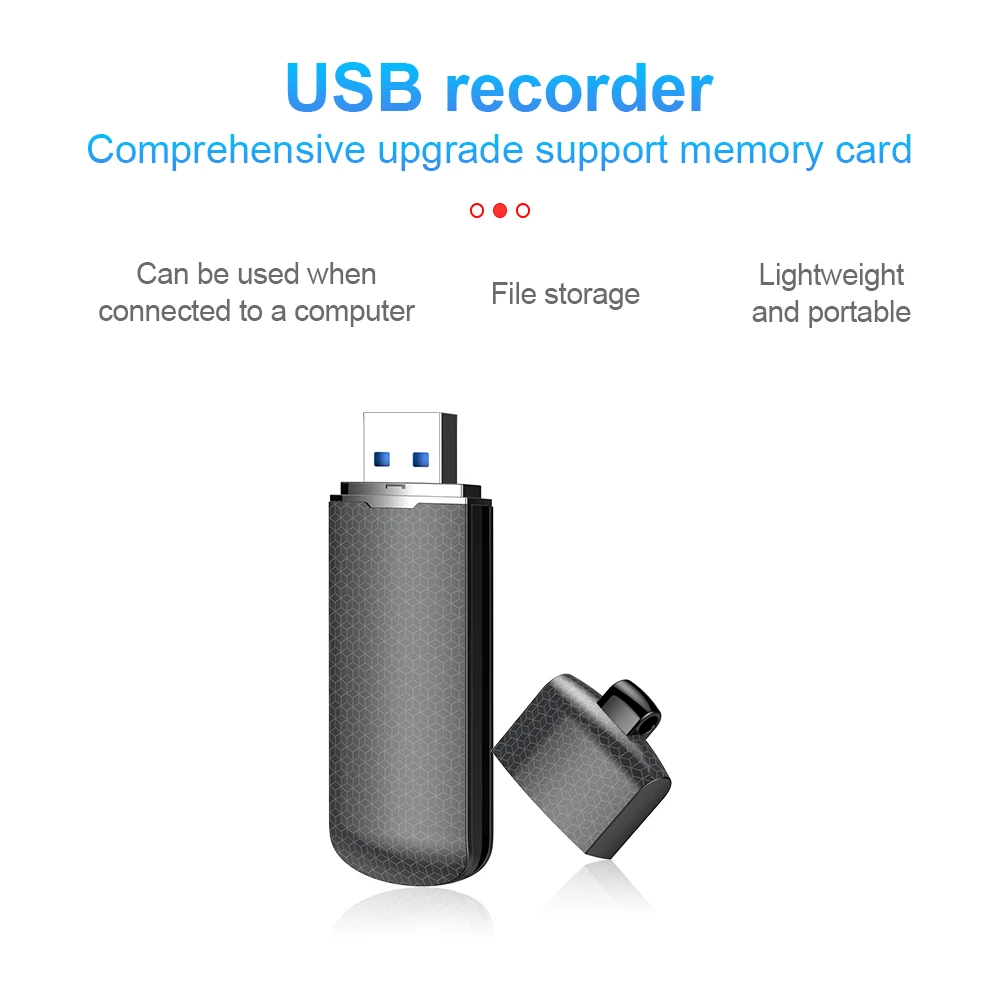 Mini USB Voice Recorder Rechargeable Digital Voice Recording Audio Recorder for PC Meeting Interview Recording Dictaphone 4G/32G