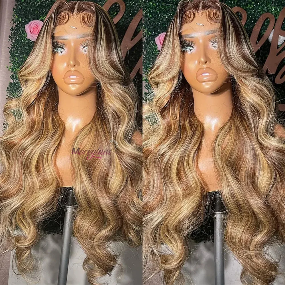 

Glueless Highlight Wig Human Hair Body Wave 13x6 Hd Lace Frontal Wig 13x4 Colored Lace Front Wig Honey Blonde Lace Wig For Women