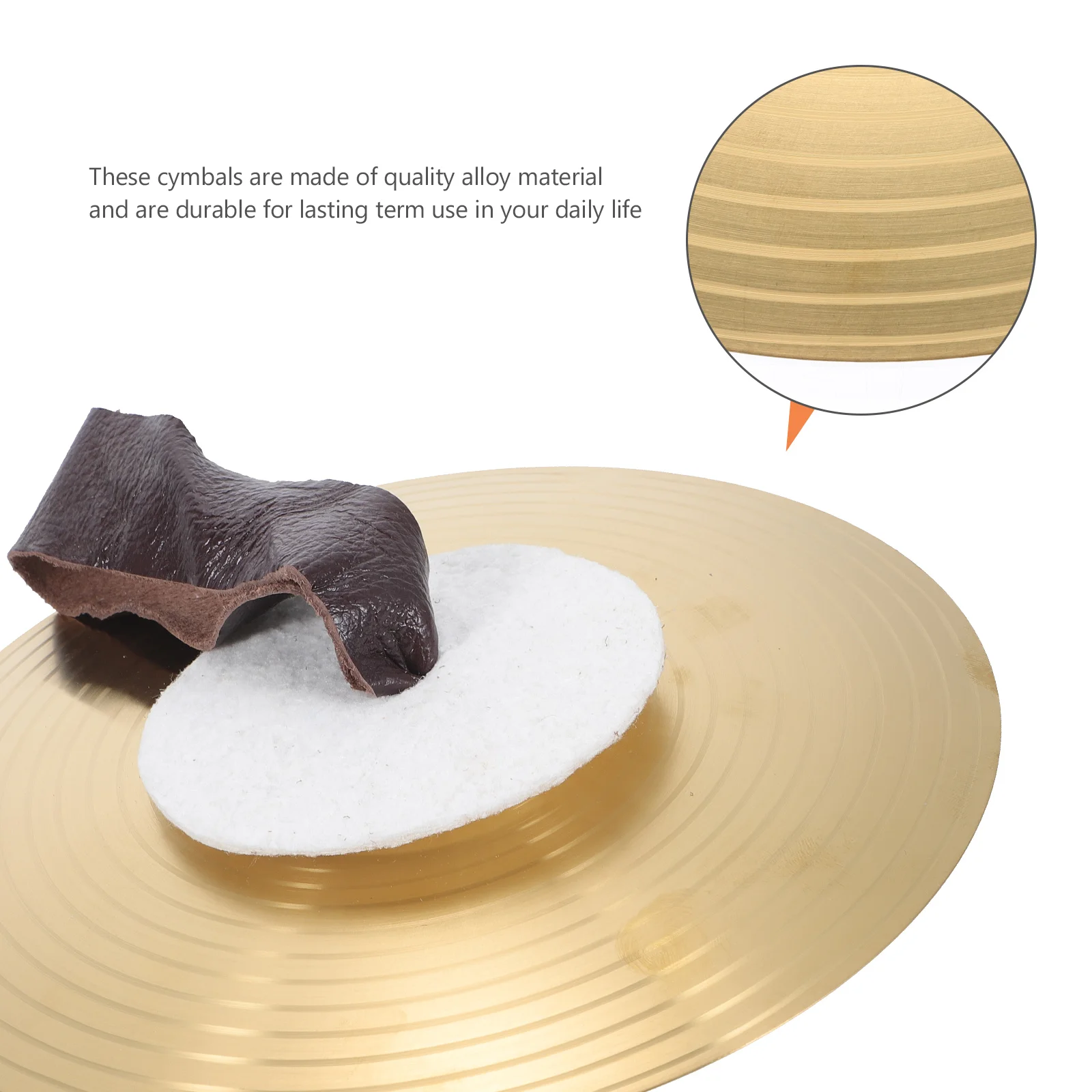 Small Alloy Hand Cymbals 8-inch cymbals Band Percussion Musical Instrument Band Army cymbals Performance