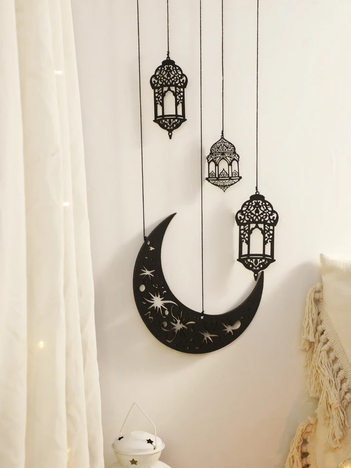 Ramadan decoratieve lamp, 8 stuks Ramadan-lantaarn, hangende ramadan