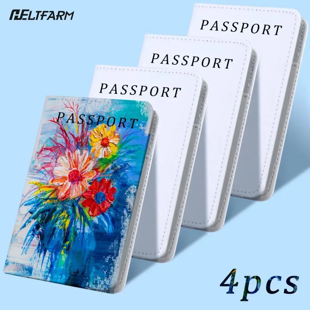 

4/1pcs Sublimation Passport Holder Cover Blank Travel Passport Holder Wallet Cover For Passport, Credit Cards, Boarding Passes