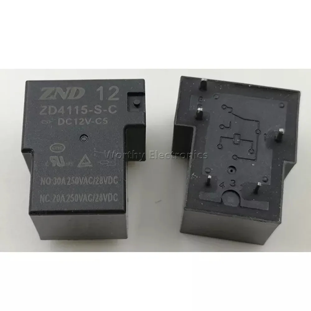 

Free Shipping 10PCS/LOT 12VDC 20A 5PIN Relay ZD4115-S-C-DC12V-C5