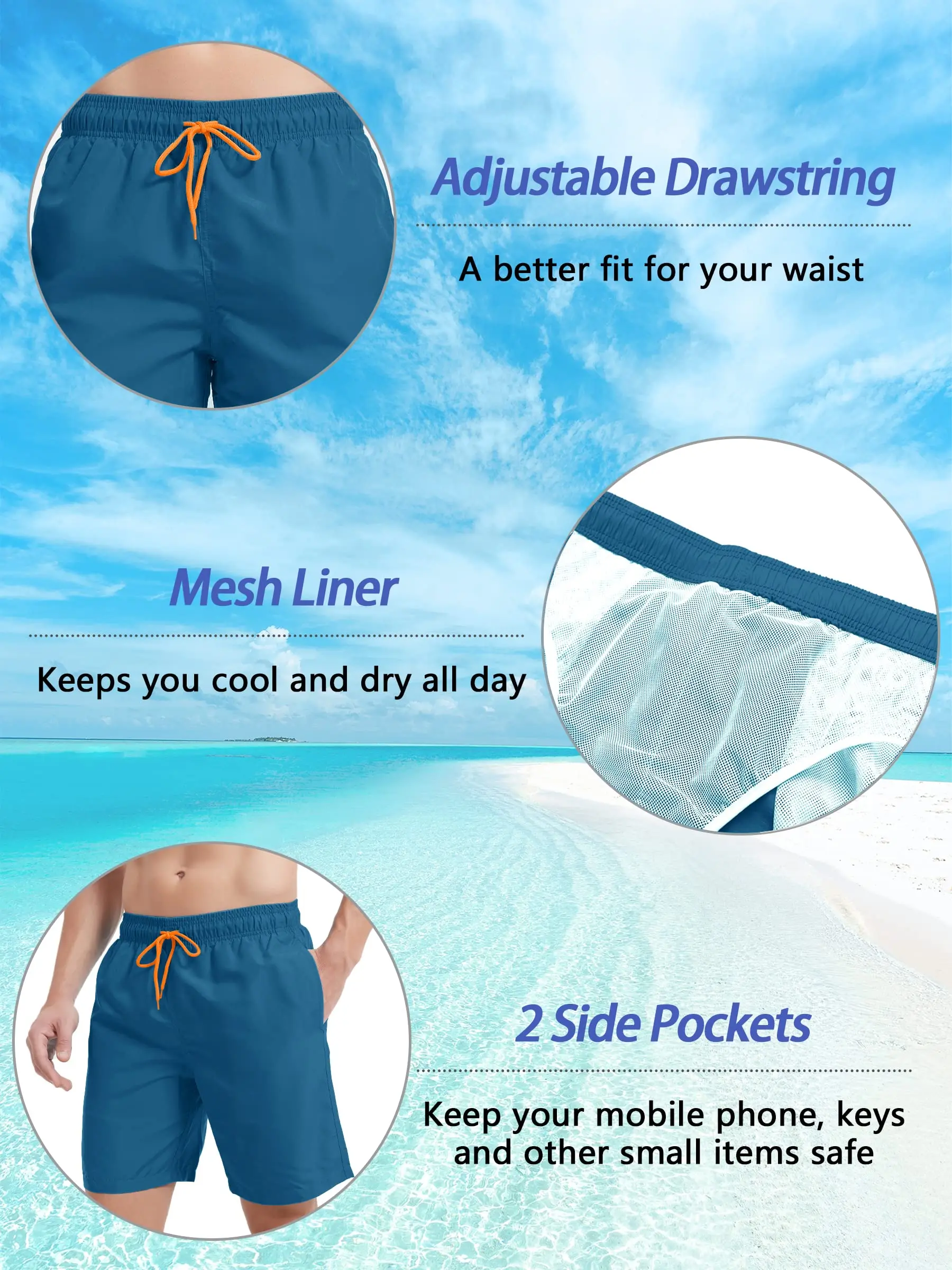 Board Swim Shorts Mens Casual