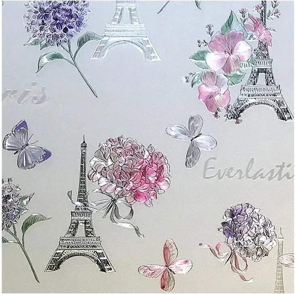 Pastoral American Window Film 3D Sunscreen Blackout Glass Stickers Balcony Bathroom Privacy Decorative Static Film