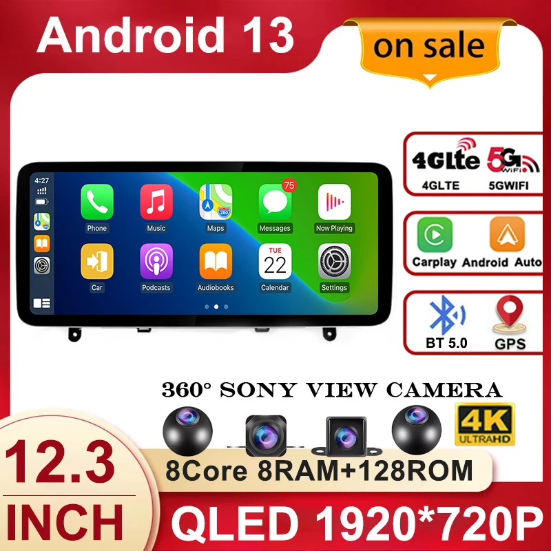 

12.3 Inch Android 13 Car Multimedia GPS Radio Video Stereo For Mercedes Benz C- Class W204 S204 C180 C200 C220 C250 C300 AMG