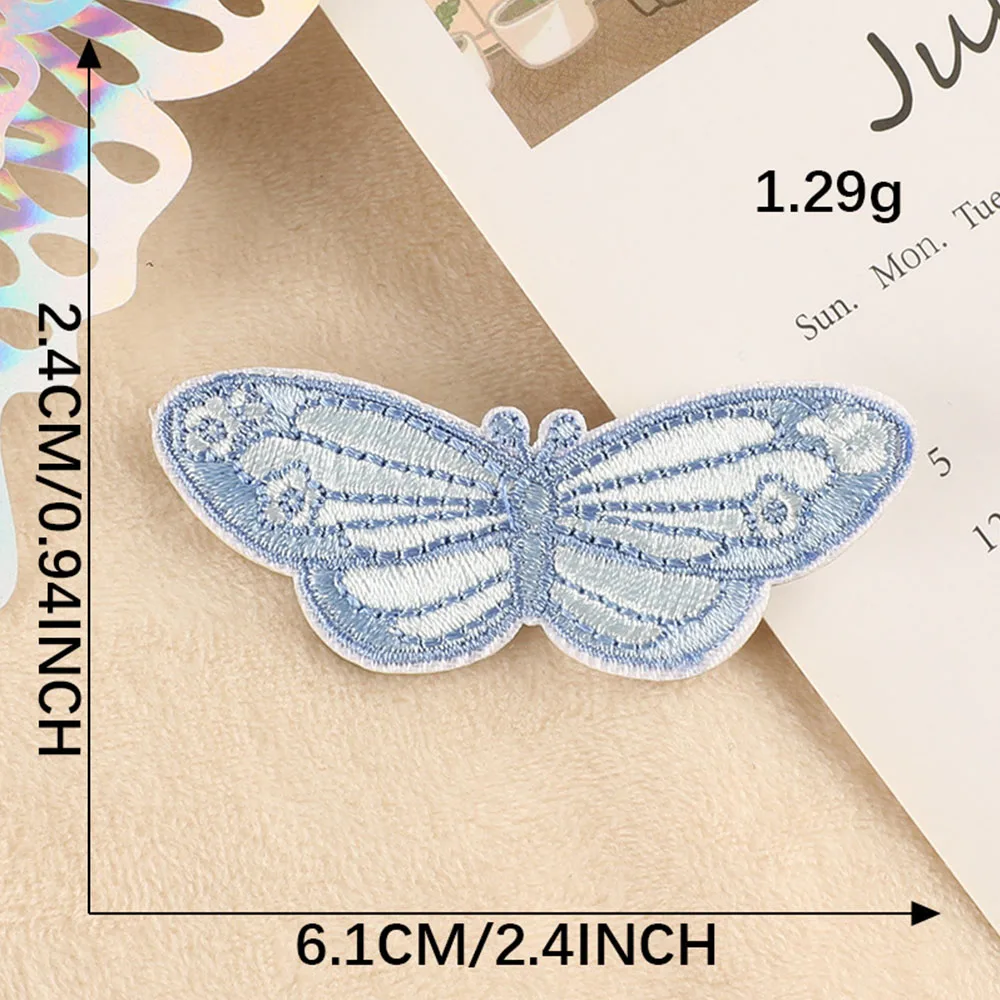 Vibrant Butterfly Self-Adhesive Embroidery Patches for Creative DIY Projects