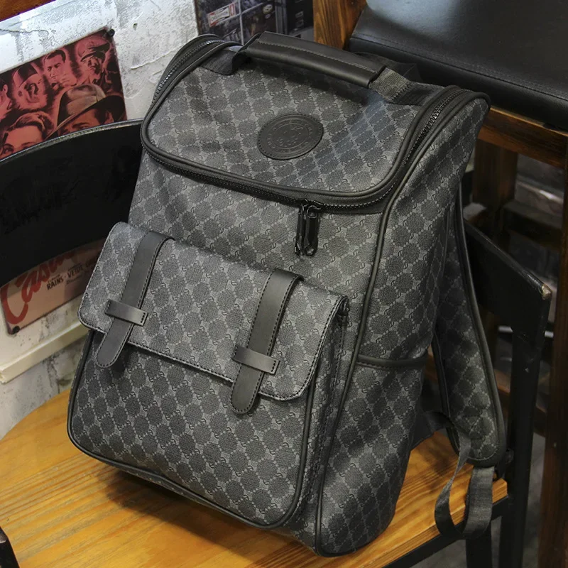Stylish Men's Backpack Large Capacity Travel Bag for School and Work