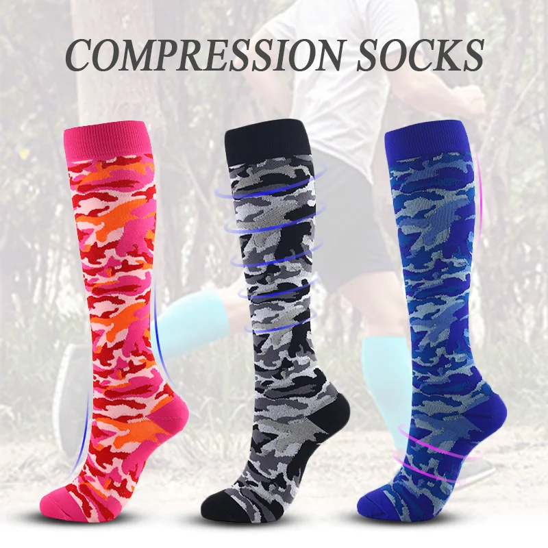 

MOJITO 1 Pair Compression Socks Men Women Nursing Relief Knee Pain Prevent Varicose Veins Outdoor Sports Run Marathon Socks