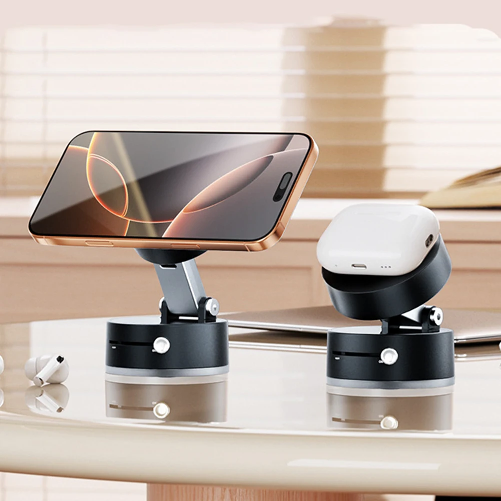 Double Sided Suction Cup Magnetic Phone Holder Multi-functional Foldable Storage Holder Vacuum Strong Suction Phone Car Mount