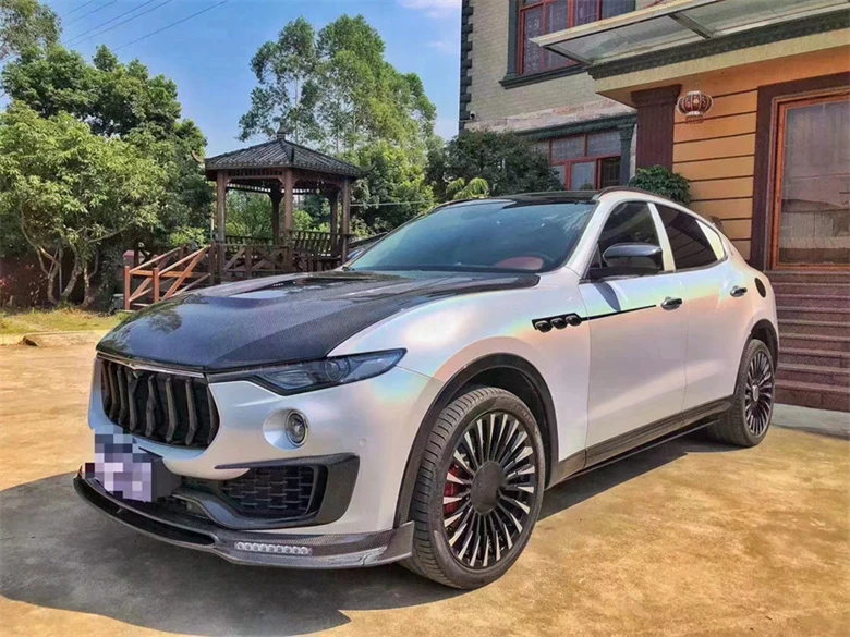 Carbon Fiber Fibre Car Accessories Front Engine Clear Bonnet Hood Fit For Maserati Levante