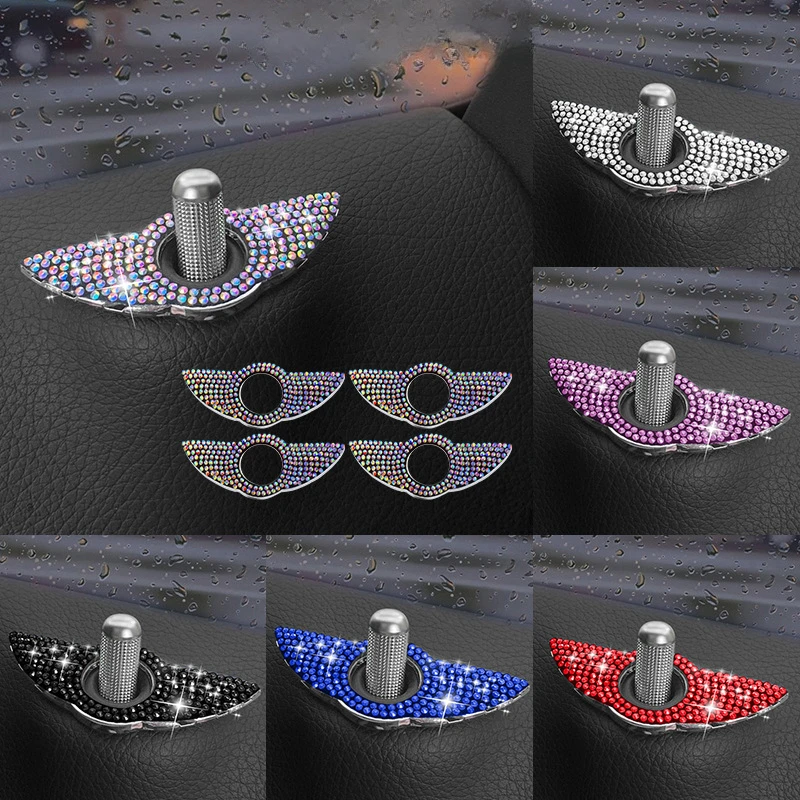 Bling Car Inner Door Lock Covers Trim Pull Rod Bolt Auto Interior Strass Decorazione Universale Accessori Per Auto