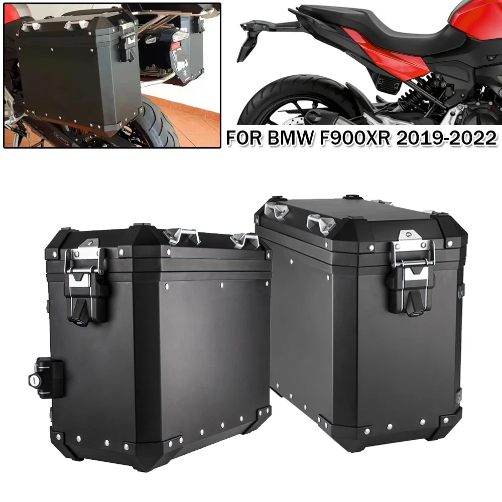 

Motorcycle Aluminum Pannier For BMW F900XR 2019 2020 2021 2022 F 900 XR F900 Left Right Side Box Luggage Case With Lock Cylinder