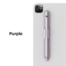 Versatile Silicone Pencil Holder for Tablets and Stylus Pens (Purple)
