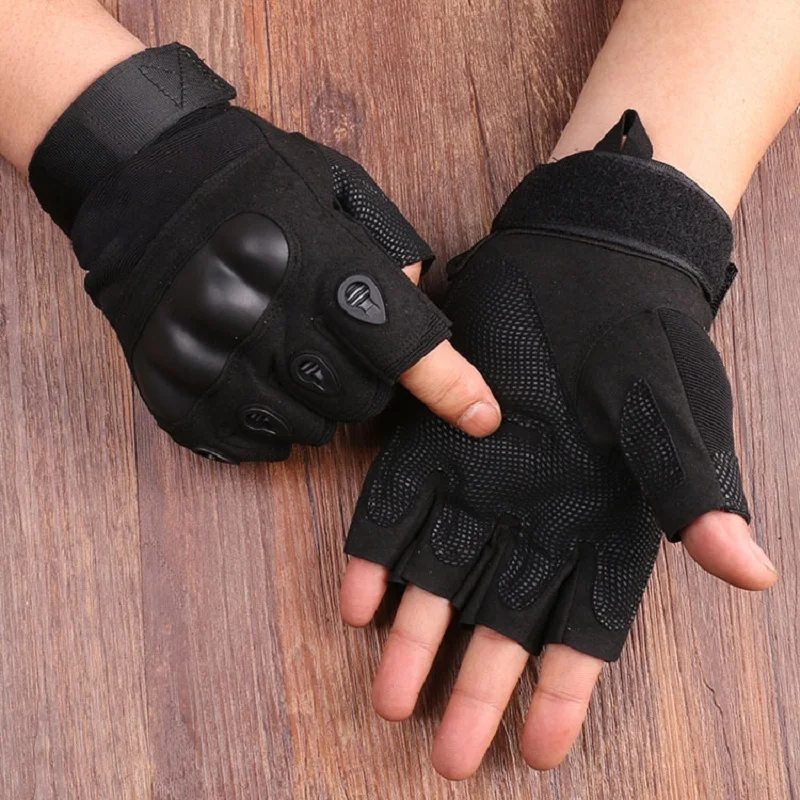 Military Tactical Gloves For Men Outdoor Sports Gloves Shooting Airsoft Combat Half Finger Gloves Cut Resistant Mittens DT133