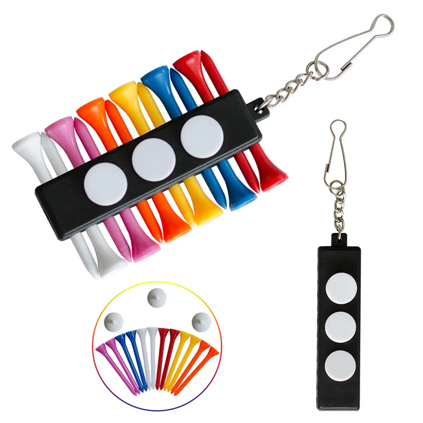 

Golf Tee Holder Keeper for Bag Portable Golf Tee Storage Container Golf Tee Organizer for Playing Golf for Golf Cart Golfer Gift