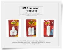 

3M Command hook door adhesive hooks wall adhesive bag hook, Large/Medium/Small size