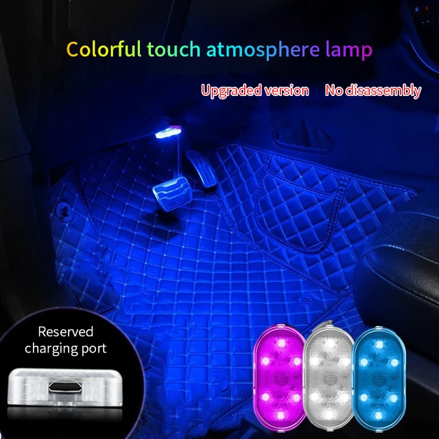 Acheter Lumière tactile d'ambiance de voiture, chargeur USB 5V