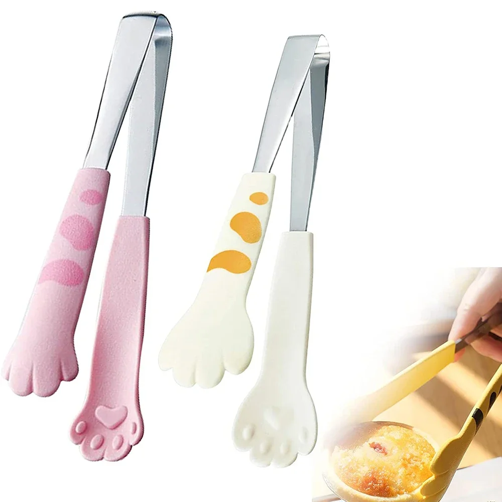 Cat Paw Food Tongs - Cute Cartoon Stainless Steel Kitchen Gadgets