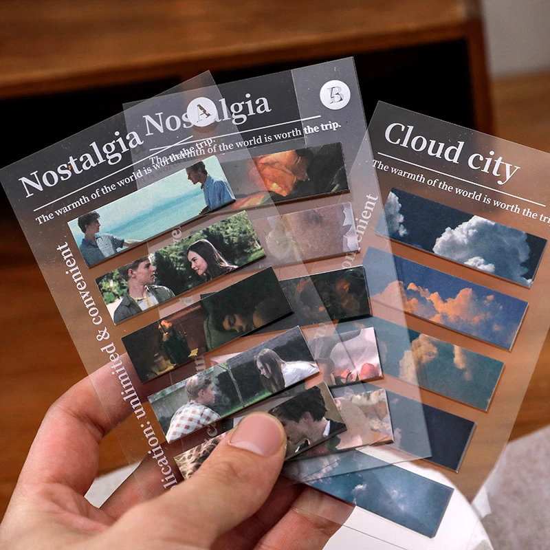 100 Sheets Pack Notas Adhesivas Stickers Kawaii Nostalgia Cloud Ctiy Memo Pad Sticky Notes Bookmark Marker Papeleria Coreana Memo Pads Aliexpress