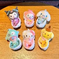 Wholesale 24pcs/lot 10cm Cute Sleeping Baby Kuromi Plush Keyring Toys Monster melody Dolls small Pendants Gifts 2