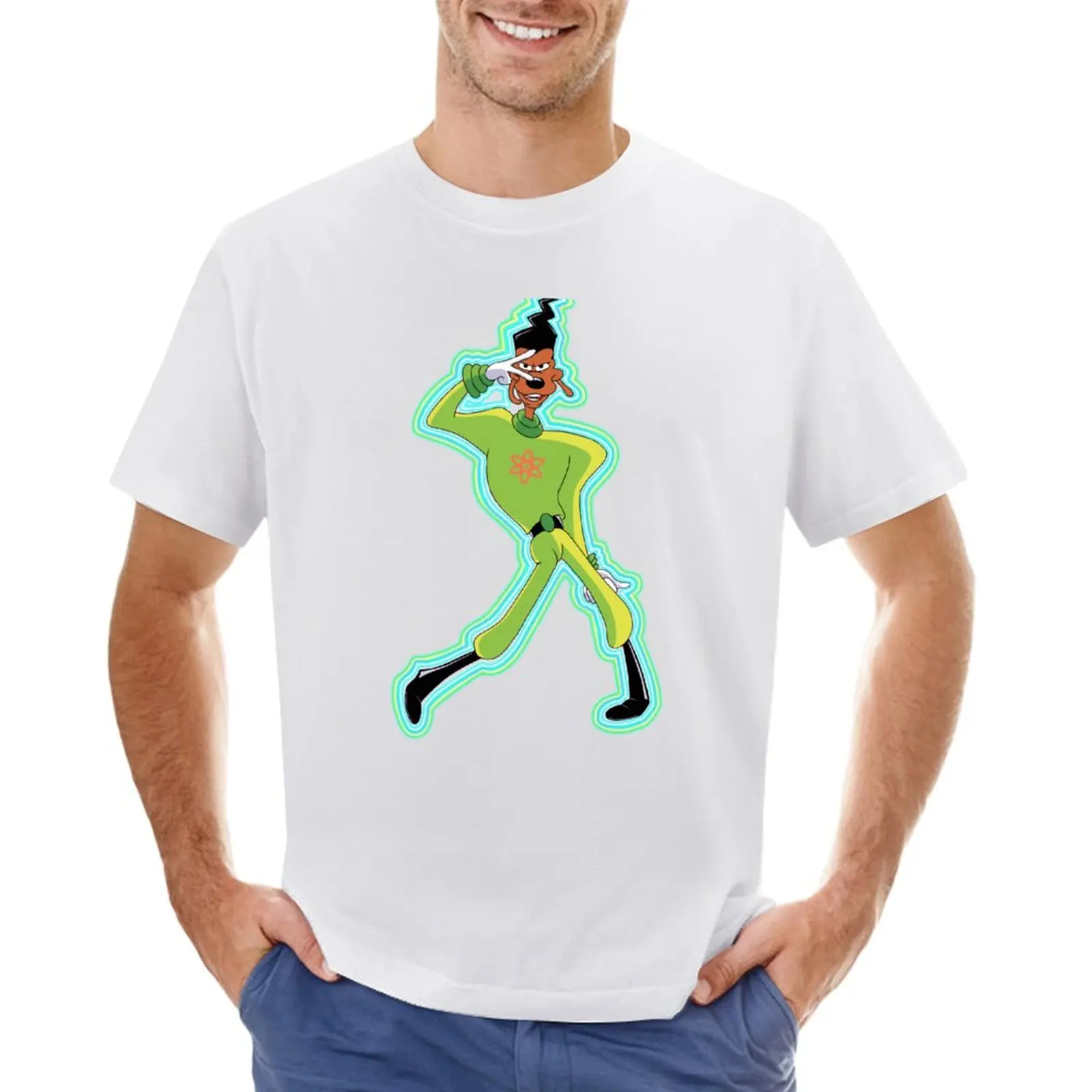 T-Shirt Neon Powerline Blacks Anime Clothes T Shirt Uomo