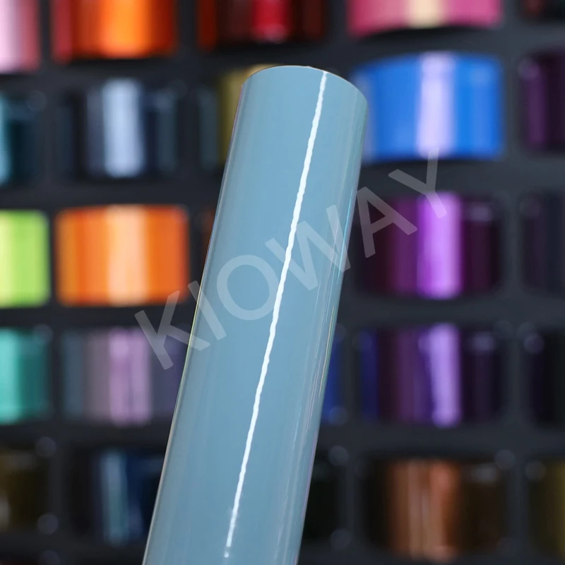 Highest quality super glossy Meissen blue vinyl wrap film Gloss vinyl