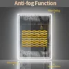 LUVODI Illuminate LED Backlight Bathroom Mirror Frameless Dimmable Defog Bath/Shower/Shaving Mirror 6
