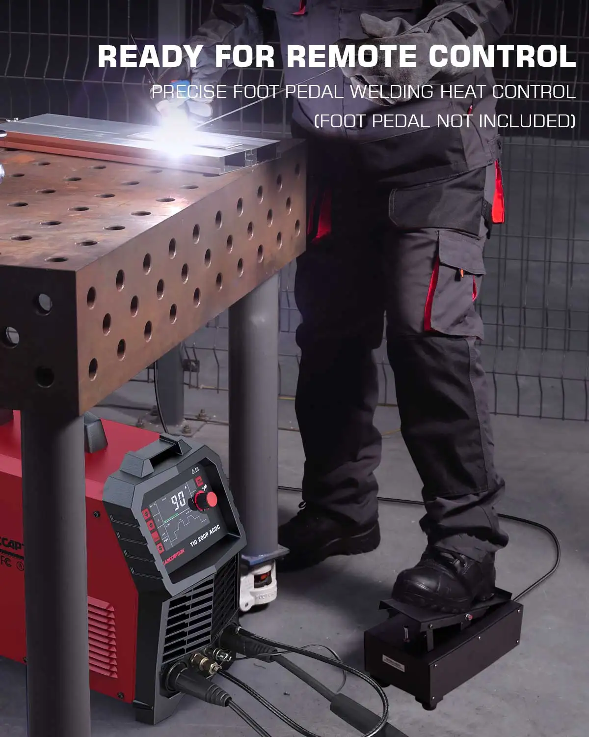 ARCCAPTAIN TIG AC DC Welder 7 in 1 Dual 110V 220V 20-200A HF TIG Square Triangulaer MMA Stick IGBT Inverter Welding Machine 5