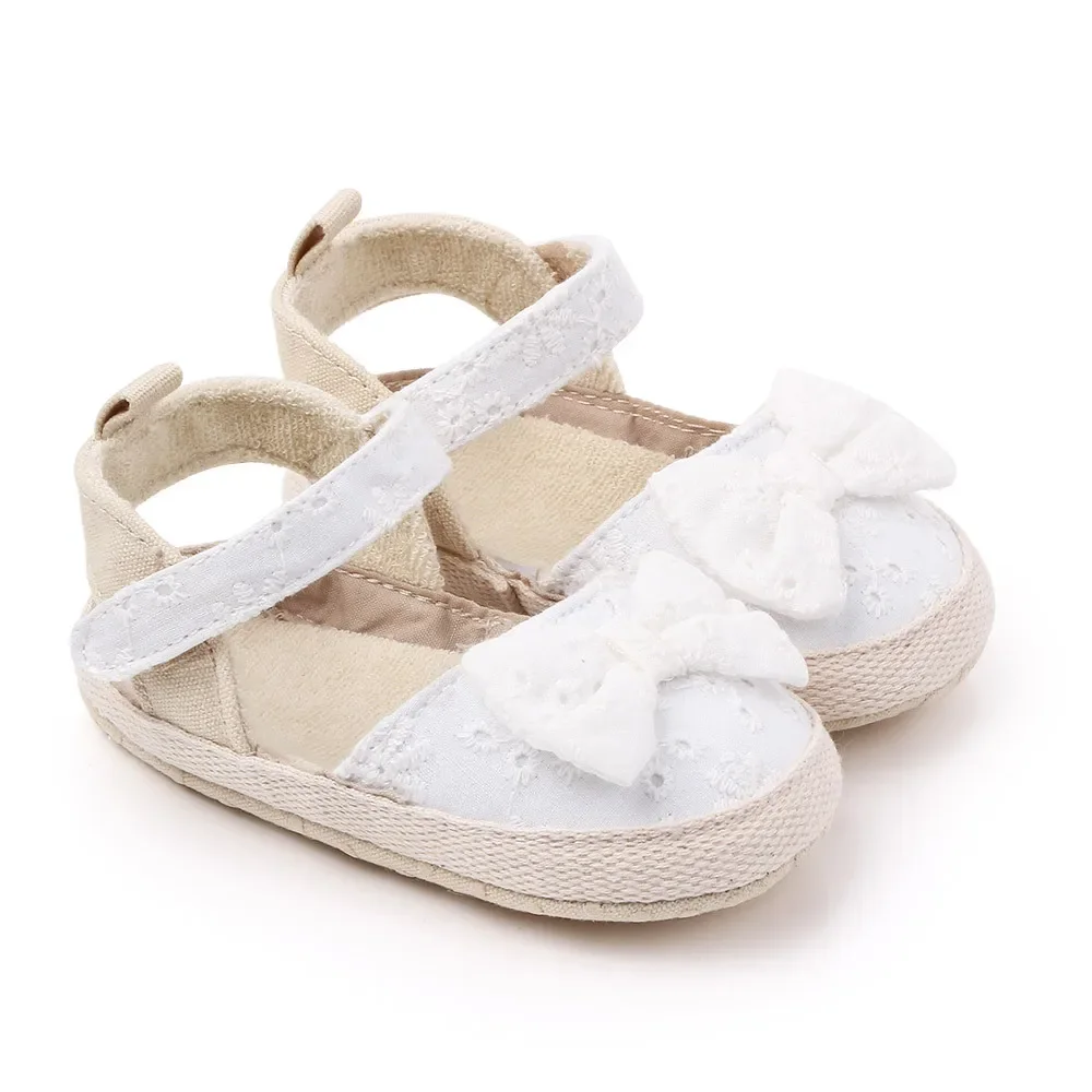 

Wholesale Newborn Baby Girls Summer Shoes Non-Slip Cotton Bowknot Flowers Toddlers Newborn Infantil Sandals 0-18M