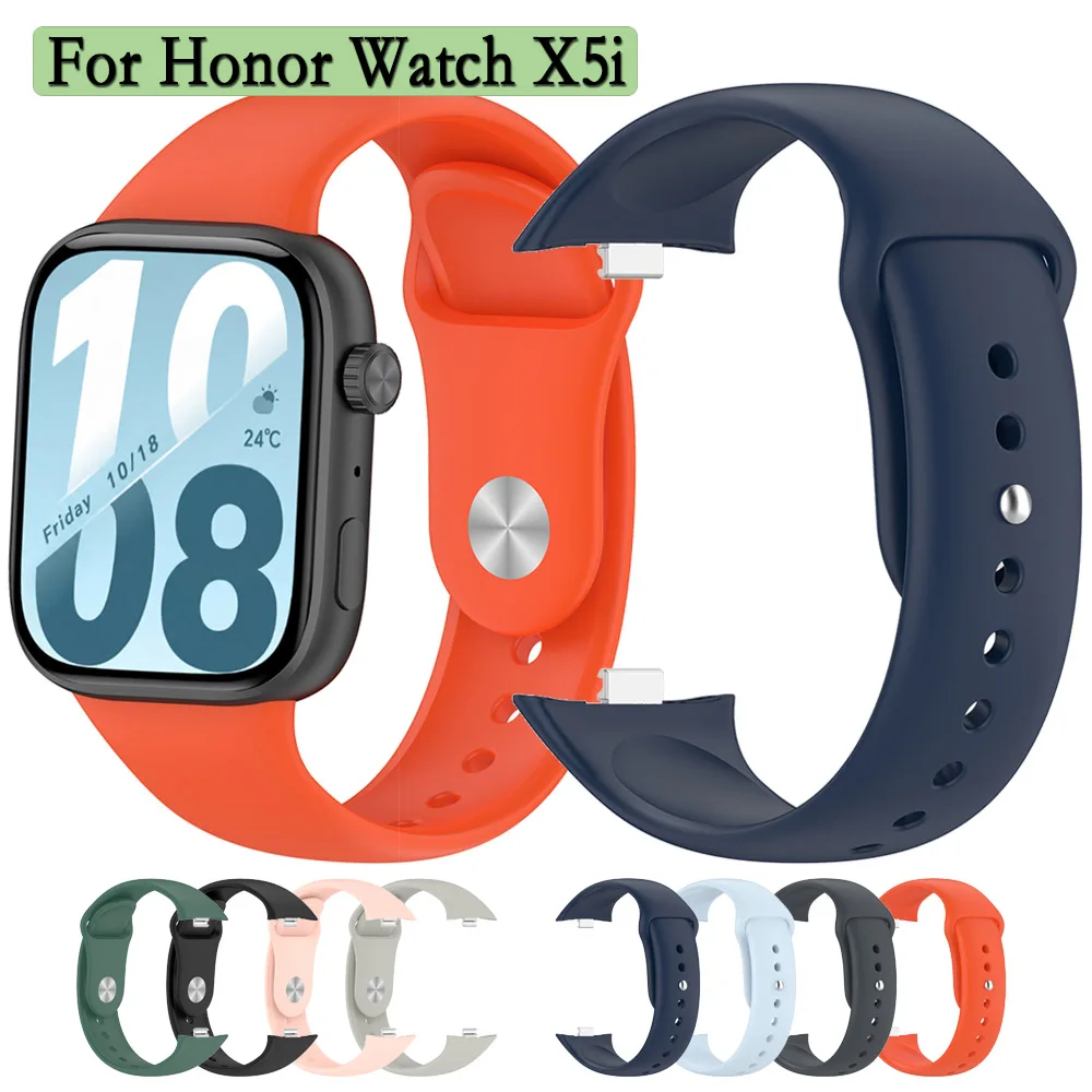 Enhanced Silicone Wristband Strap for Smartwatch, Single Color Replacement