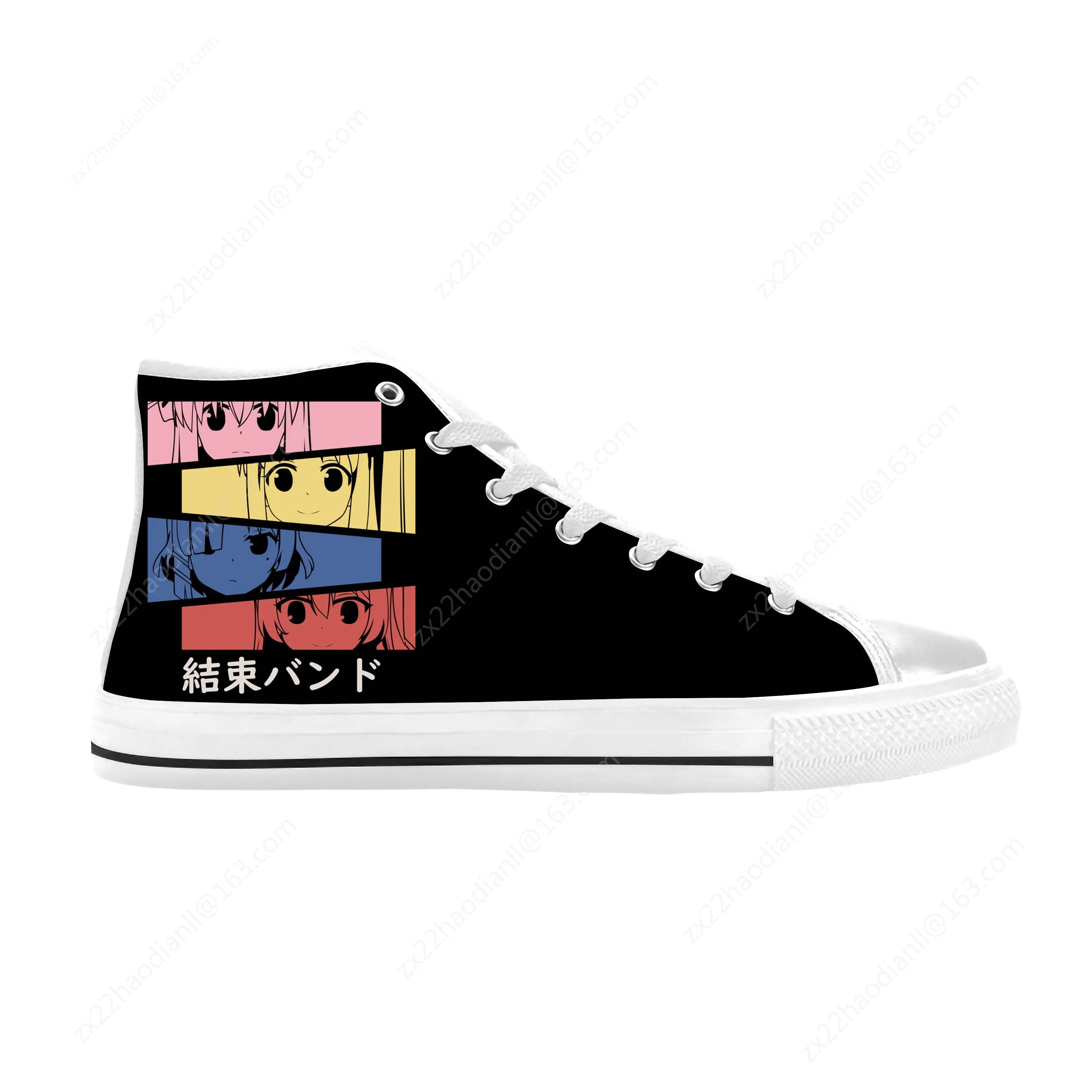 Anime BOCCHI THE ROCK Hitori Gotoh Ijichi Nijika Casual Cloth Shoes High Top Comfortable Breathable 3D Print Men Women Sneakers