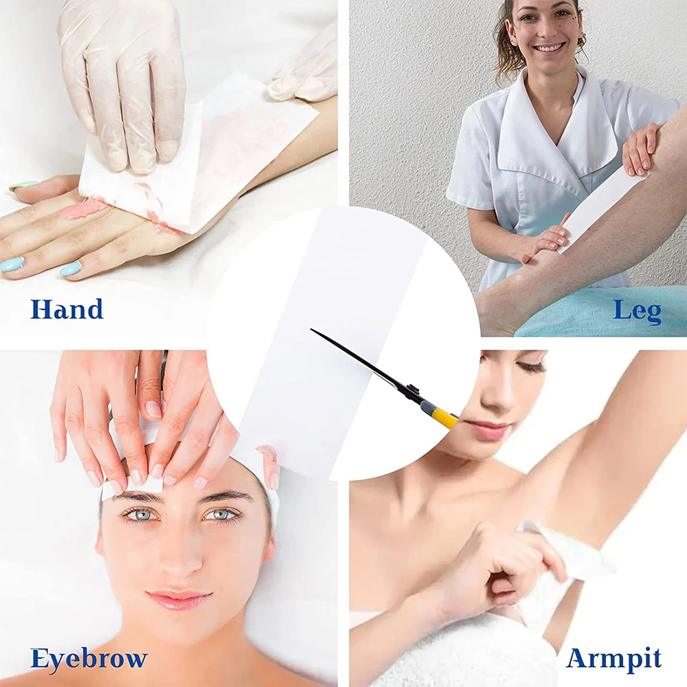50/80/100Pcs Wax Band Hair Removal Depilation Strips Nonwoven Cloth Body Leg Arm Eyebrow Hair Remove Wax Paper Rolls Beauty Tool 3