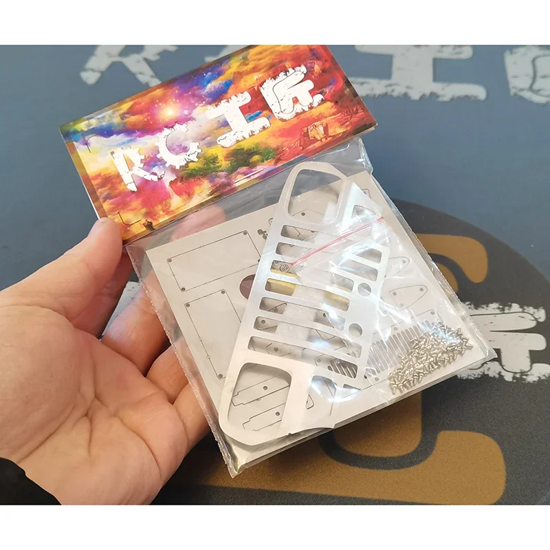 Grille Avant Métal Pour Voiture RC 1/10 TAMIYA CC01 Wrangler - Kit DIY Avec Vis Et écrous