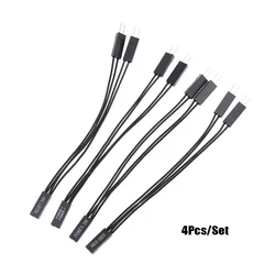 Dual - Split Power & LED Adapter Cable - 10cm, 2 - Pin Connector (4Pcs Set - NEW)