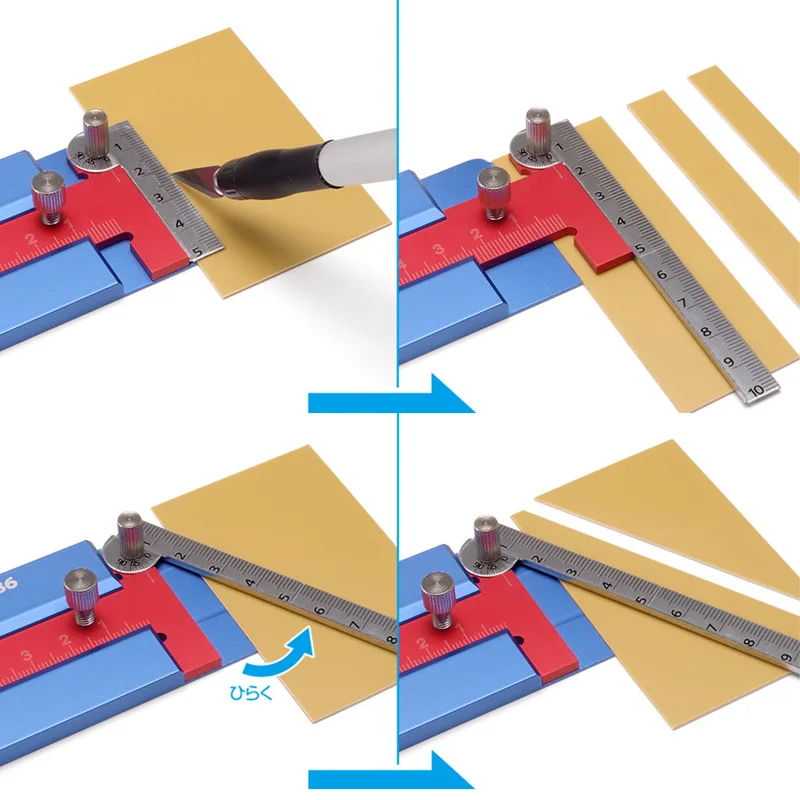 Hobby Model building tools Angle activity Gauge Sliding T-Square Plywood cutting aids For model DIY making 6