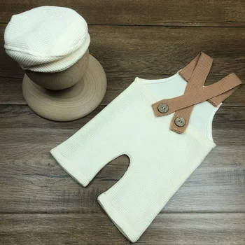 مجموعة ملابس تصوير حديثي الولادة، قبعة، دعائم تصوير الطفل، ملابس عمل 9